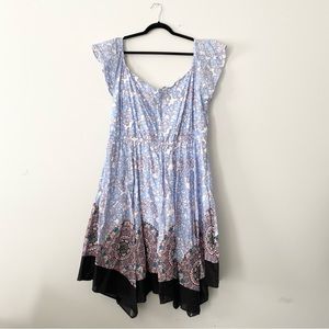 NWT Lane Bryant Floral Mandala Cotton Poplin Fit & Flare Dress Women's Plus 22